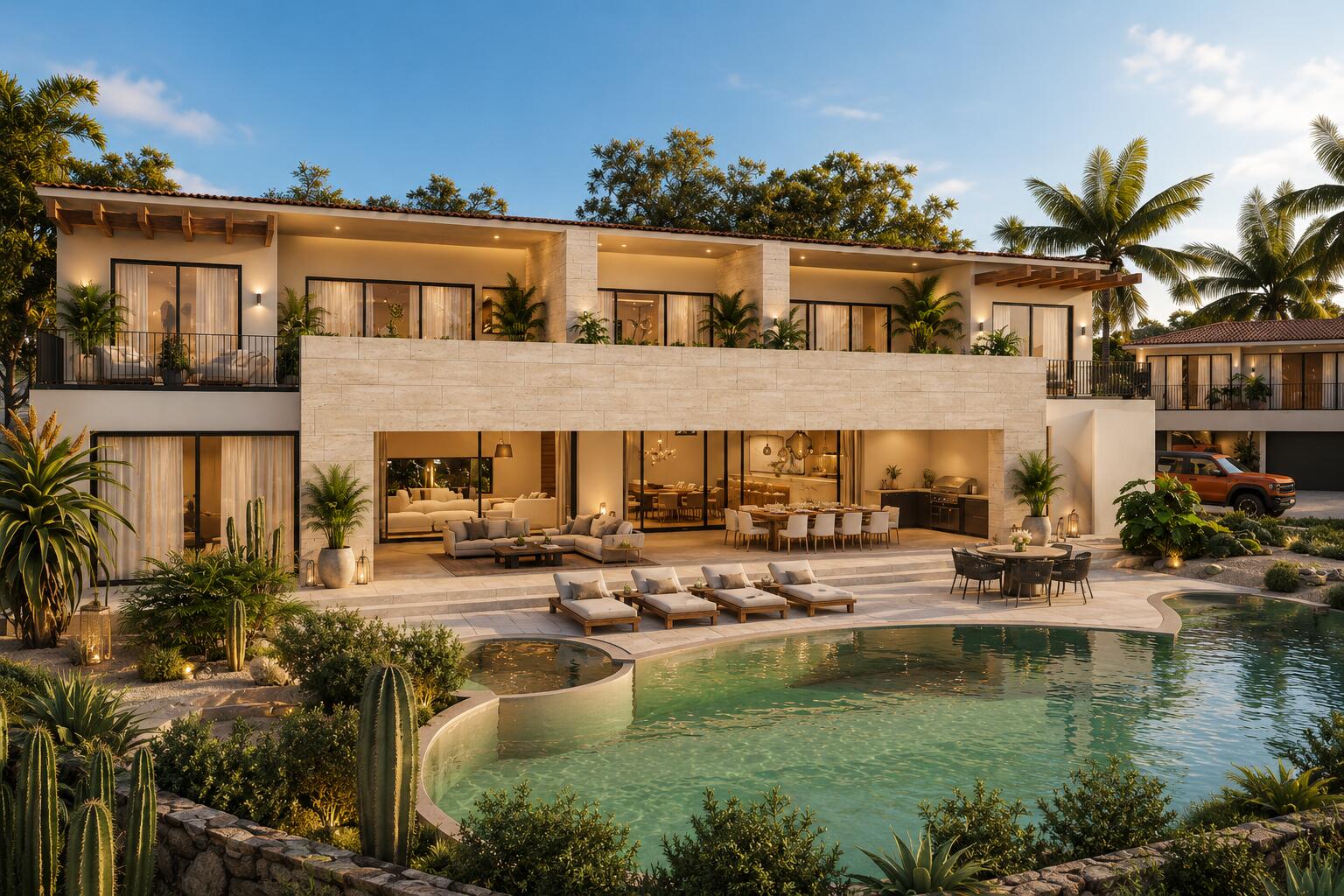 Palmilla Palmilla Estates Recently reimagined with a refined, modern sensibility, this 4-bedroom, 4.5-bath residence plus newly-built guest casita and offers an effortless blend of comfort and design. Framed by sweeping for sale