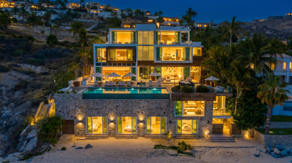 Palmilla Palmilla Estates Recently reimagined with a refined, modern sensibility, this 4-bedroom, 4.5-bath residence plus newly-built guest casita and offers an effortless blend of comfort and design. Framed by sweeping – Legado 7 Villas Del Mar, San Jose Corridor, San Jose Corridor, BS