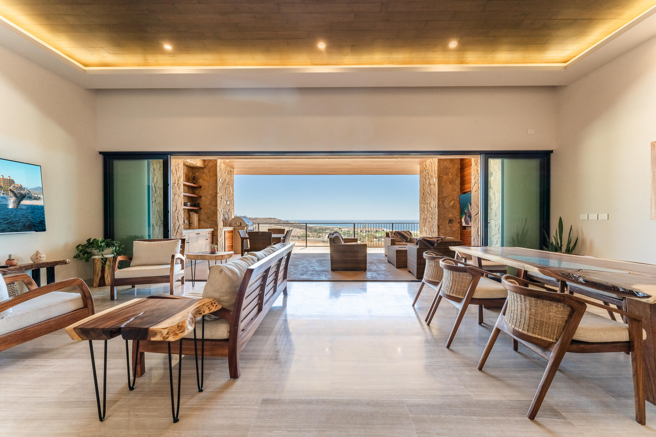 Palmilla Dunes Residence Club Experience elevated resort style living in this stunning 3-bedroom penthouse. Designed with an expansive open-concept layout, the living, dining, and kitchen areas flow seamlessly together, highlighted by oversized sliding glass doors that open to a spacious private terrace, ideal for outdoor dining and elegant entertaining.Each of the three bedrooms offers a beautifully appointed in-suite bathroom and refined furnishings, providing comfort, privacy, and a sophisticated retreat for residents and guests alike.The private rooftop terrace is designed for exceptional outdoor living, featuring a built-in BBQ, fire pit, and generous lounge seating--perfect for enjoying the ocean for sale